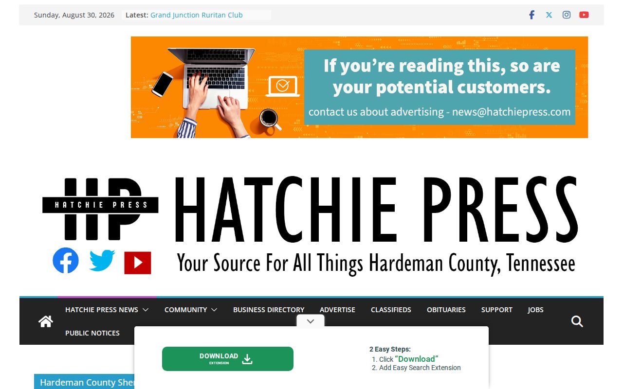Hardeman County crime news HCSO tag at Hatchie Press